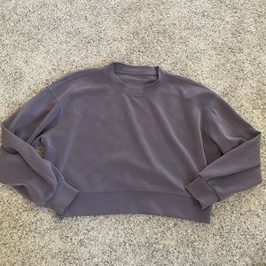 Lululemon Softstreme Perfectly Oversized Cropped Crew Size 6 Lavender